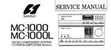 SANSUI MC-1000 MC-1000L MICRO COMPONENT SYSTEM TUNER AMPLIFIER SECTION SERVICE MANUAL INC SCHEMATIC DIAGRAMS 45 PAGES ENG