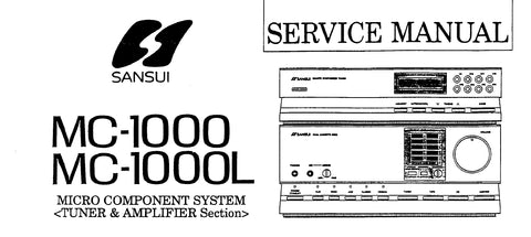 SANSUI MC-1000 MC-1000L MICRO COMPONENT SYSTEM TUNER AMPLIFIER SECTION SERVICE MANUAL INC SCHEMATIC DIAGRAMS 45 PAGES ENG