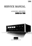 SANSUI QA-7000 4 CHANNEL AMPLIFIER SERVICE MANUAL ENGLISH