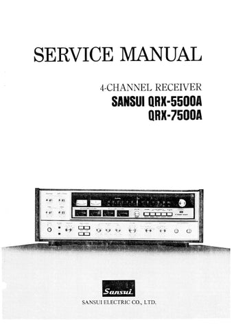 SANSUI QRX-5500A QRX-7500A 4 CHANNEL RECEIVER SERVICE MANUAL INCLUDING SCHEMATIC DIAGRAMS 42 PAGES ENG