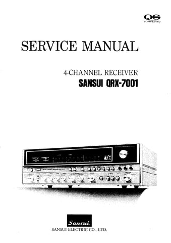 SANSUI QRX-7001 4 CHANNEL RECEIVER SERVICE MANUAL INCLUDING SCHEMATIC DIAGRAMS 32 PAGES ENG