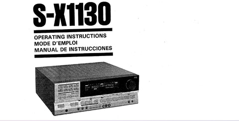 SANSUI S-X1130 FM AM RECEIVER OPERATING INSTRUCTIONS MODE D'EMPLOI MANUAL DE INSTRUCCIONES ENG FRANC ESP