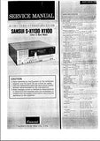 SANSUI S-X1130 S-X1100 AV STEREO RECEIVER SERVICE MANUAL INC SCHEMATIC DIAGRAMS 13 PAGES ENG