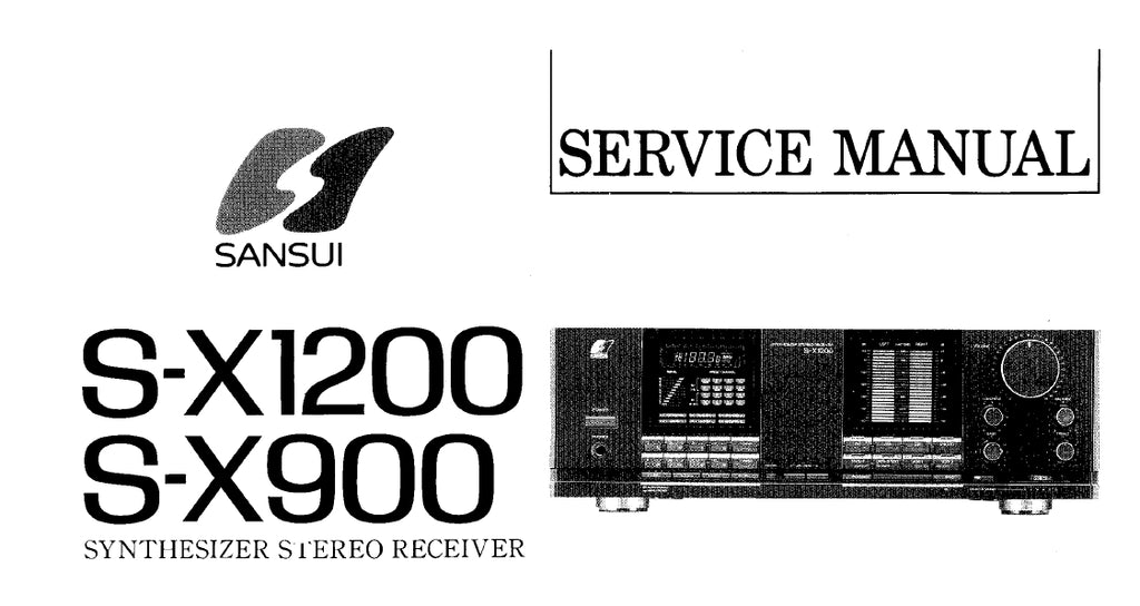 SANSUI S-X1200 S-X900 SYNTHESIZER STEREO RECEIVER SERVICE MANUAL IN ENGLISH