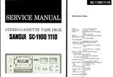 SANSUI SC-1100 SC-1110 STEREO CASSTTE DECK SERVICE MANUAL INC SCHEMATIC DIAGRAMS 18 PAGES ENG