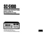 SANSUI SC-5100 STEREO CASSETTE DECK OPERATING INSTRUCTIONS MODE D'EMPLOI BETRIEBSANLEITUNG ENG FRANC DEUT