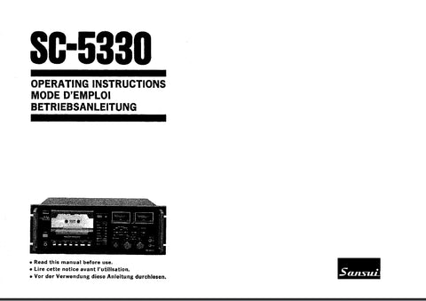 SANSUI SC-5330 STEREO CASSETTE DECK OPERATING INSTRUCTIONS MODE D'EMPLOI BETRIEBSANLEITUNG ENG FRANC DEUT