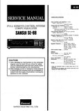 SANSUI SE-88 COMPU EQUALIZER SERVICE MANUAL IN ENGLISH