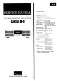 SANSUI SE-8 STEREO GRAPHIC EQUALIZER SERVICE MANUAL IN ENGLISH