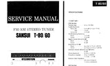 SANSUI T-60 T-80 FM AM STEREO TUNER SERVICE MANUAL INC SCHEMS 12 PAGES ENG