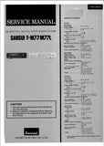 SANSUI T-M77 T-M77L QUARTZ PLL DIGITAL SYNTHESIZER TUNER SERVICE MANUAL INC SCHEM DIAGS 12 PAGES ENG