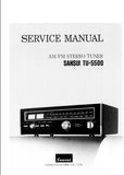 SANSUI TU-5500 AM/FM STEREO TUNER SERVICE MANUAL IN ENGLISH