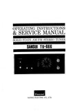 SANSUI TU-666 SOLID STATE AM FM STEREO TUNER OPERATING INSTRUCTIONS AND SERVICE MANUAL INC SCHEMATIC DIAGRAMS 23 PAGES ENG