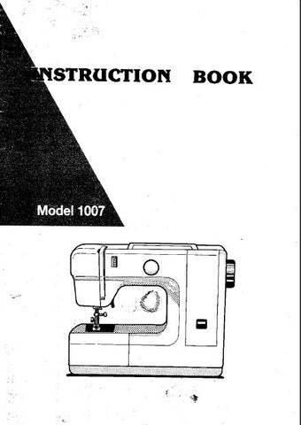 SINGER 1007 SEWING MACHINE INSTRUCTION BOOK 22 PAGES ENG