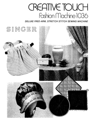 SINGER 1036 SEWING MACHINE INSTRUCTION MANUAL 66 PAGES ENG