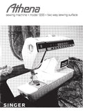 SINGER 1200 ATHENA SEWING MACHINE INSTRUCTION MANUAL 90 PAGES ENG