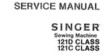 SINGER 121D 121C CLASS SEWING MACHINE SERVICE MANUAL 48 PAGES ENG