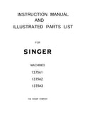 SINGER 1375A1 1375A2 1375A3 SEWING MACHINE INSTRUCTION MANUAL 33 PAGES ENG