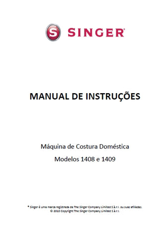 SINGER 1408 1409 PROMISE MAQUINA DE COSTURA MANUAL DE INSTRUCOES 25 PAGINA PT