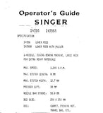 SINGER 143B6 143B6R SEWING MACHINE OPERATORS GUIDE 4 PAGES ENG