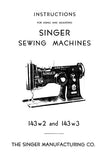 SINGER 143W2 143W3 SEWING MACHINE INSTRUCTIONS FOR USING AND ADJUSTING 12 PAGES ENG