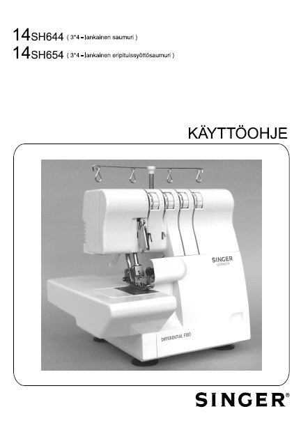 SINGER 14SH644 14SH654 SEWING MACHINE KAYTTOOHJE 50 PAGES FI