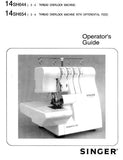 SINGER 14SH644 14SH654 THREAD OVERLOCK SEWING MACHINE OPERATOR'S GUIDE 48 PAGES ENG