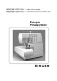 SINGER 14SH744 14SH754 SEWING MACHINE PETUNJUK PENGOPERASIAN 53 PAGES INDON