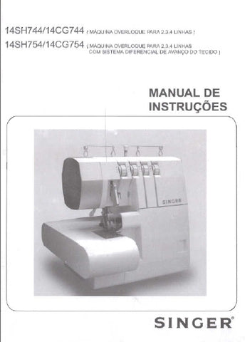 SINGER 14SH744 14SH754 MAQUINA DE COSTURA MANUAL DE INSTRUCOES 54 PAGINA PT