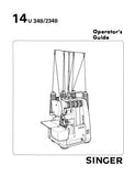 SINGER 14U34B 14U234B SEWING MACHINE OPERATORS GUIDE 31 PAGES ENG