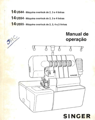 SINGER 14U544 14U554 14U555 MAQUINA DE COSTURA MANUAL DE OPERACAO 67 PAGINA PT