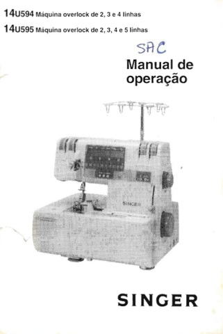 SINGER 14U594 14U595 MAQUINA DE COSTURA MANUAL DE OPERACAO 87 PAGINA PT