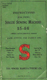 SINGER 15-86 SEWING MACHINE INSTRUCTIONS BOOK 24 PAGES ENG