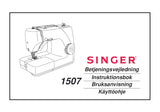 SINGER 1507 SEWING MACHINE BETJENINGSVEJLEDNING INSTRUKTIONSBOK BRUKSANVISNING KAYTTOOHJE 90 PAGES DK SW NO FI