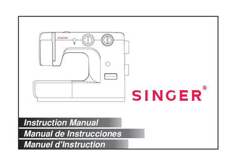 SINGER 1525 SEWING MACHINE MAQUINA DE COSER MACHINE A COUDRE INSTRUCTION MANUAL MANUAL DE INSTRUCCIONES MANUEL D'INSTRUCTION 76 PAGES ENG ESP FR