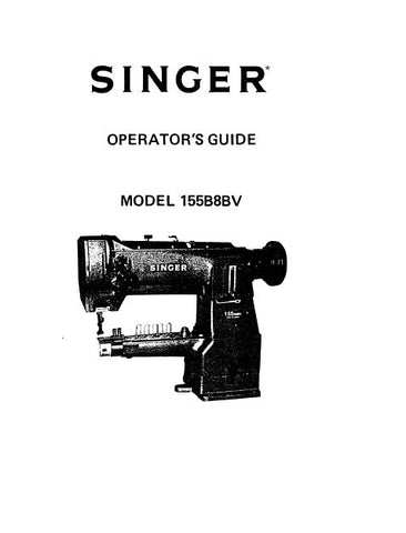 SINGER 155B8BV SEWING MACHINE OPERATORS GUIDE 20 PAGES ENG