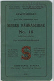 SINGER 15 NAHMASCHINE ANWEISUNGEN 19 SEITE DEUT