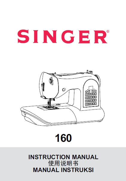 SINGER 160 SEWING MACHINE INSTRUCTION MANUAL 60 PAGES ENG CHIN INDON