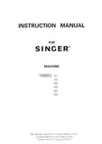 SINGER 1669U 101 102 200 300 400 500 SEWING MACHINE INSTRUCTION MANUAL 43 PAGES ENG