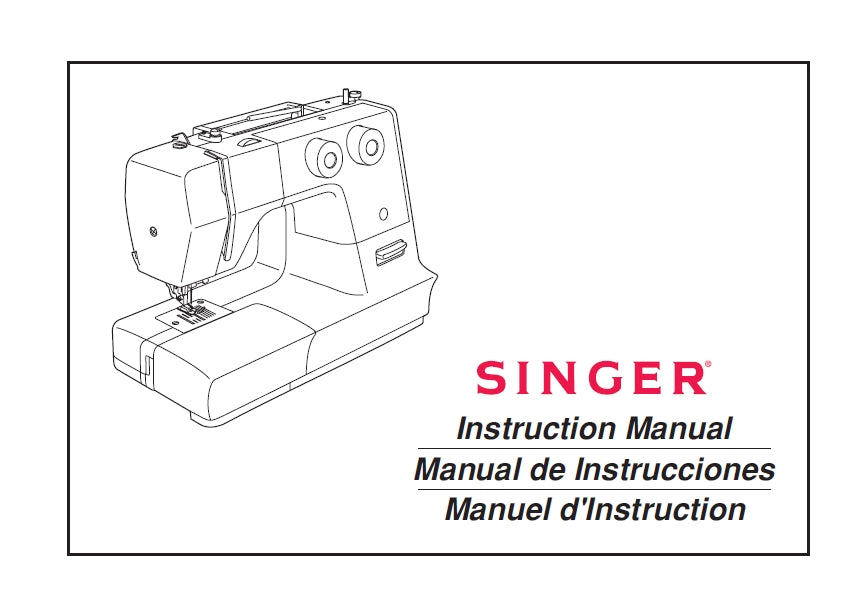 SINGER 1748 SEWING MACHINE MAQUINA DE COSER MACHINE A COUDRE INSTRUCTION MANUAL MANUAL DE INSTRUCCIONES MANUEL D'INSTRUCTION 96 PAGES ENG ESP FR