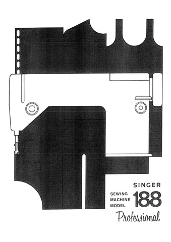 SINGER 188 PROFESSIONAL SEWING MACHINE INSTRUCTION MANUAL 20 PAGES JAP