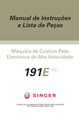 SINGER 191E MAQUINA DE COSTURA MANUAL DE INSTRUCOES 59 PAGINA PT