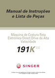 SINGER 191K MAQUINA DE COSTURA MANUAL DE INSTRUCOES 61 PAGINA PT