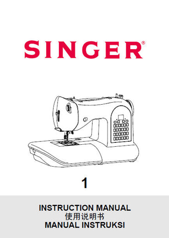 SINGER 1 SEWING MACHINE INSTRUCTION MANUAL 60 PAGES ENG