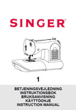 SINGER 1 ONE SEWING MACHINE BETJENINGSVEJLEDNING INSTRUKTIONSBOK BRUKSANVISNING KAYTTOOHHJE INSTRUCTION MANUAL 80 PAGES DK SW NO FI ENG