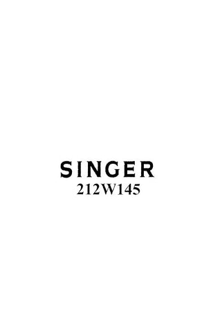 SINGER 212W145 SEWING MACHINE INSTRUCTIONS 8 PAGES ENG