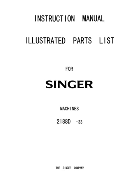 SINGER 2188D-33 SEWING MACHINE INSTRUCTION MANUAL 36 PAGES ENG