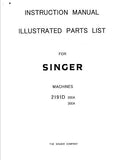 SINGER 2191D 200A 300A SEWING MACHINE INSTRUCTION MANUAL 34 PAGES ENG