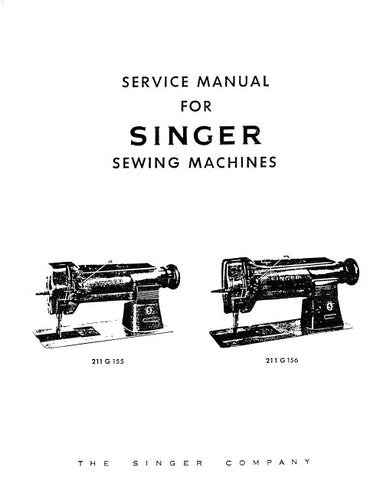 SINGER 221G155 221G156 SEWING MACHINE SERVICE MANUAL 13 PAGES ENG