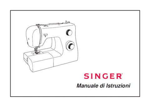 SINGER 2250 TRADITION SEWING MACHINE MANUALE DI ISTRUZIONI 40 PAGES ITAL